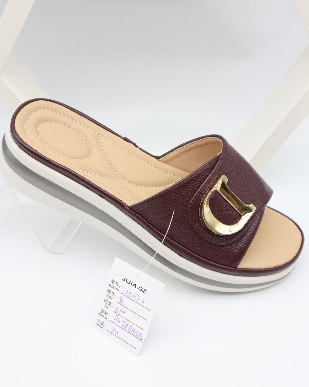 Women's Stylish Wedge Platform Slide Sandals Slippers - Model J25147 Model 5809