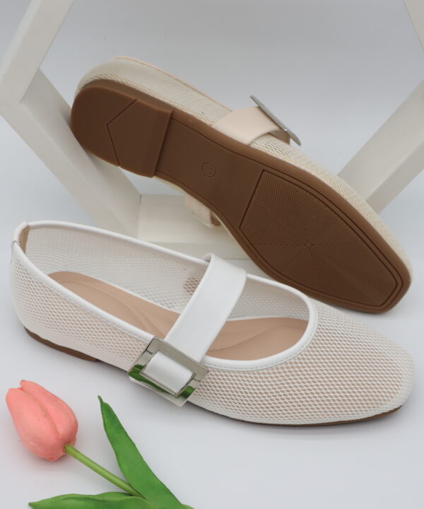 Women's Breathable Mesh & Woven Mary Jane Flat Shoes - Model 808 Model 808