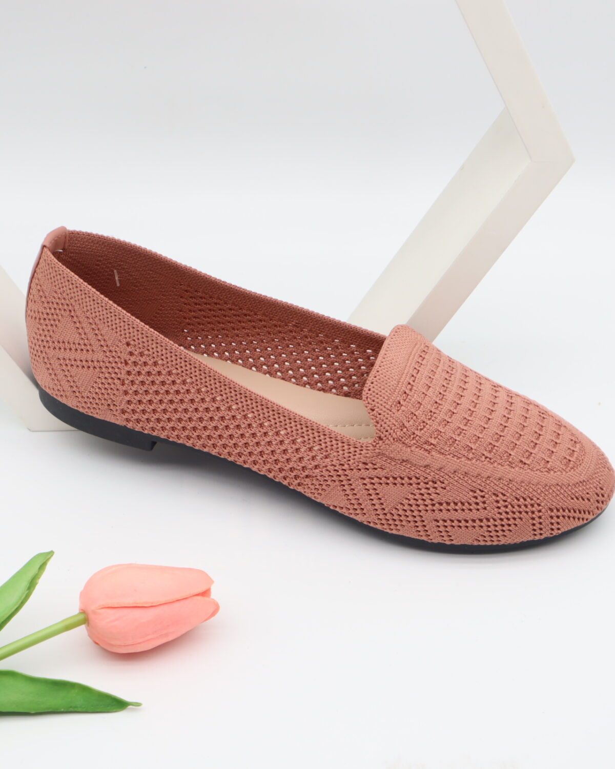 Women's Breathable Mesh & Knitted Flat Shoes Comfort Moccasins - Model JJ25916B Model JJ25916B