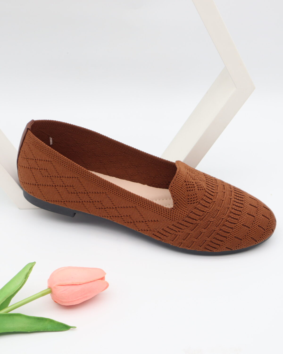 Women's Breathable Mesh & Knitted Flat Shoes Comfort Moccasins - Model JJ25916B Model JJ25916B