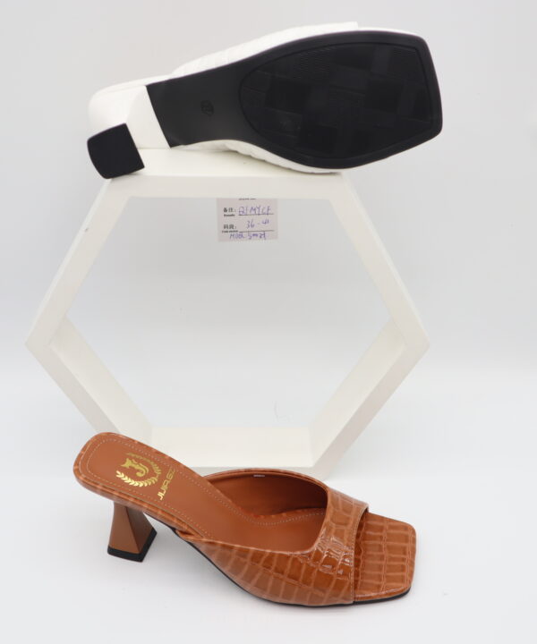 Women's Chic Square Toe Block Heel Mules & Sandals - Model MY904 Model MY904