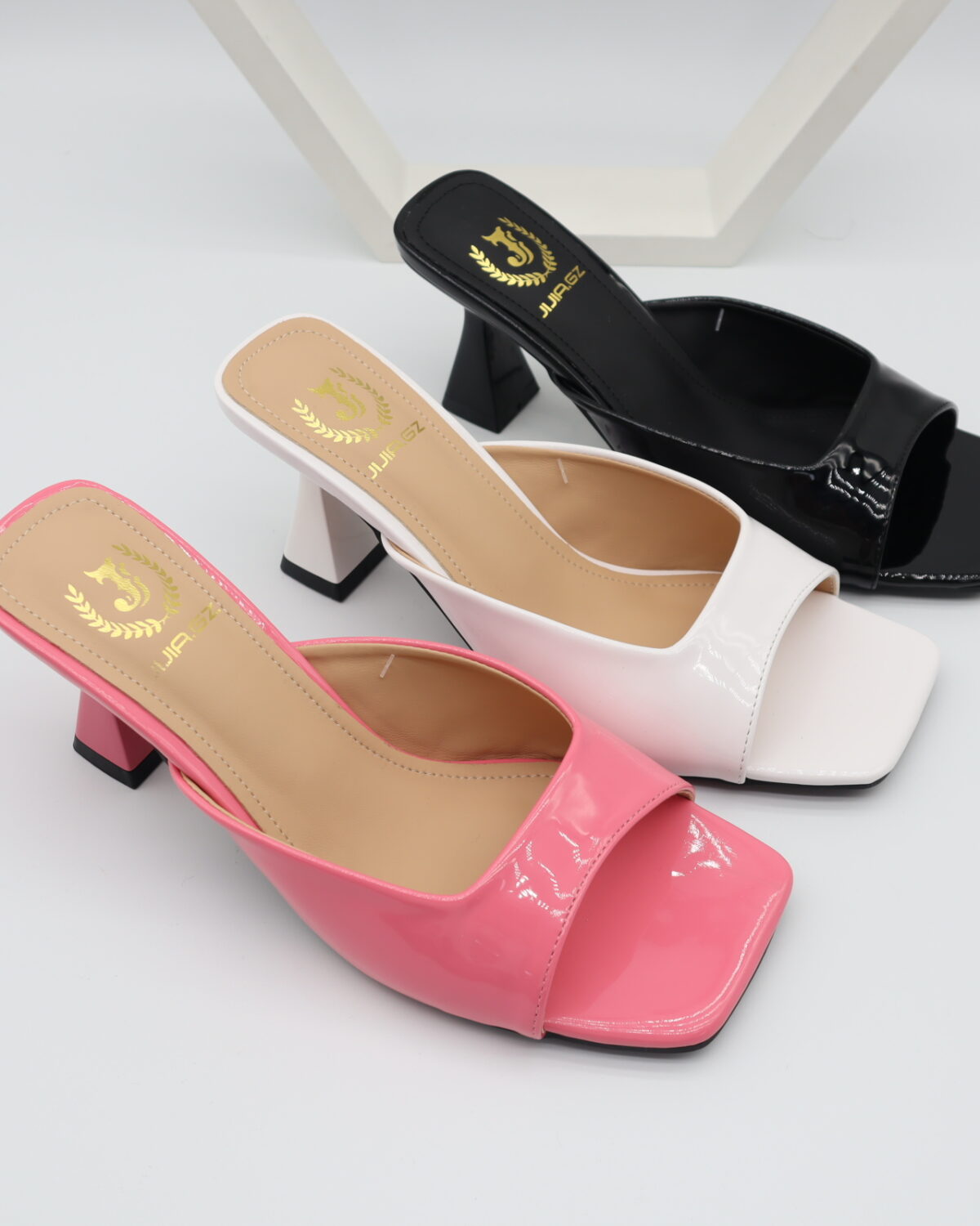 Women's Chic Square Toe Block Heel Mules & Sandals - Model MY904 Model MY904