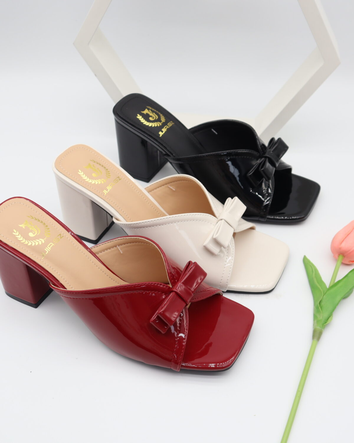 Women's Square Toe Block Heel Mules & Open Toe Sandals - Model MY905 Model MY905