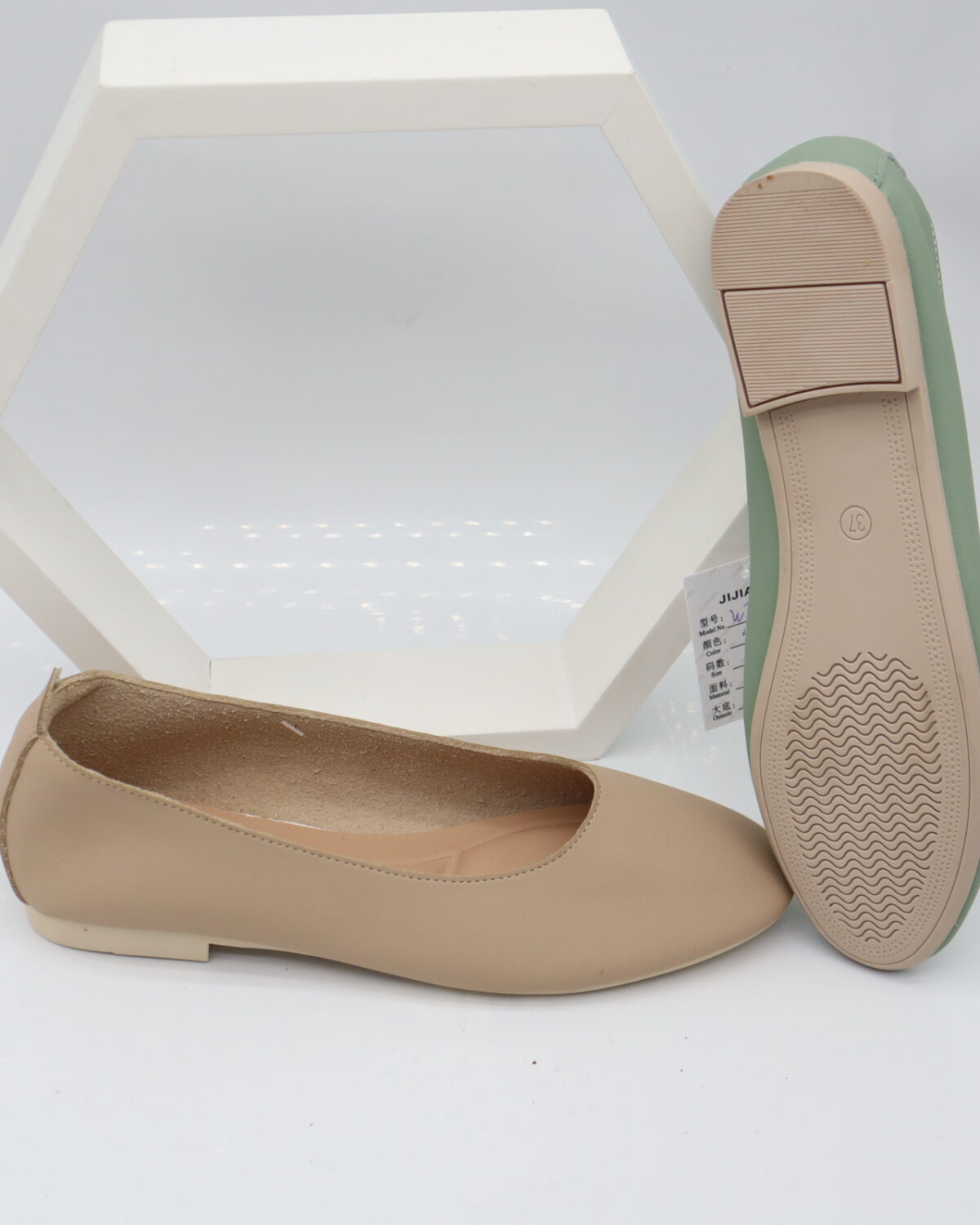 Women's Minimalist PU Leather Slip-On Ballet Flats - Model W771 Model W771