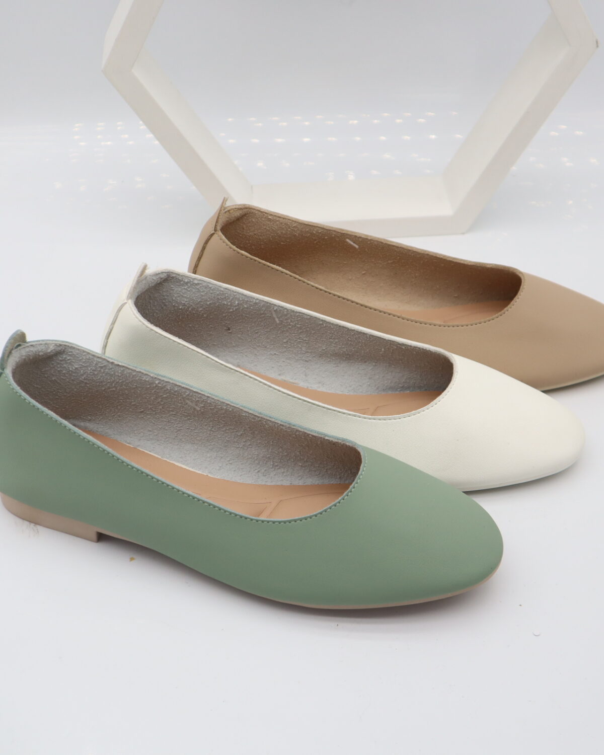 Women's Minimalist PU Leather Slip-On Ballet Flats - Model W771 Model W771
