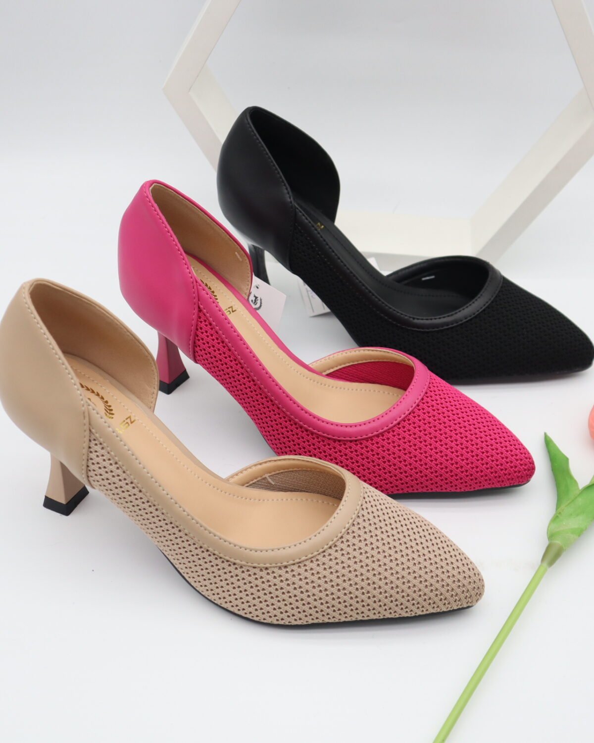 Women's Elegant Pointed Toe Mid Heel Pumps & Slingbacks - Model Y901 Model Y901