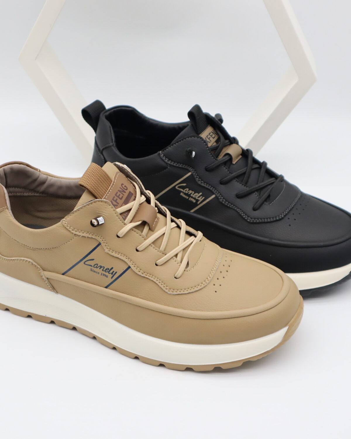 Men's Low Cut PU Leather Casual Shoes with Polyurethane Sole - Model ZC1230E Model ZC1230E