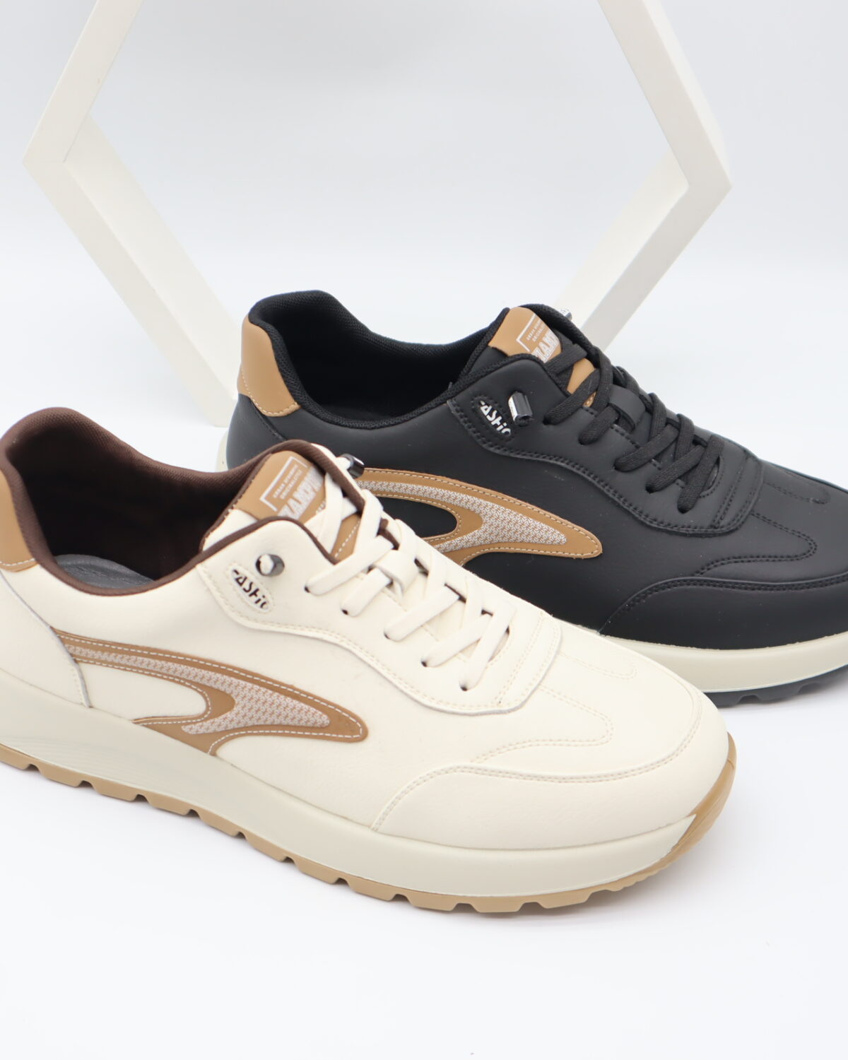 Men's Low Cut PU Leather Casual Shoes with Polyurethane Sole - Model ZC1230E Model ZC1230E