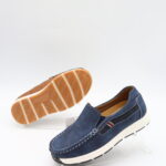 Model HD43-45 kids lace-up moccasin boat shoes with contrast collar — JIJIA.GZ OEM — view 5