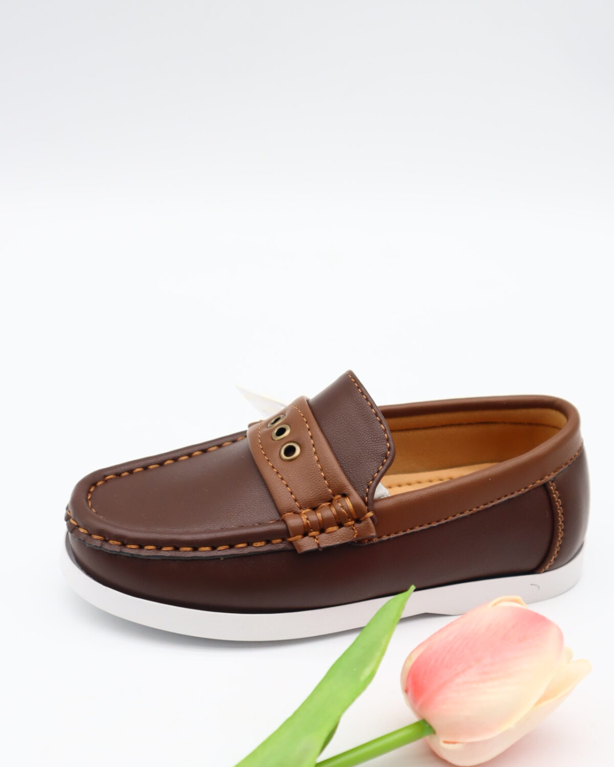 Model HD95-98 kids slip-on moccasin loafers with strap — JIJIA.GZ OEM