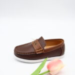 Model HD95-98 kids slip-on moccasin loafers with strap — JIJIA.GZ OEM — view 2