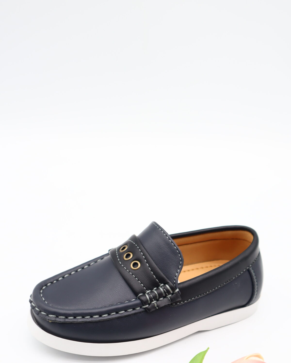 Model HD95-98 kids slip-on moccasin loafers with strap — JIJIA.GZ OEM