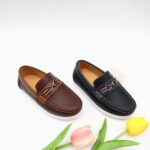 Model HD95-98 kids slip-on moccasin loafers with strap — JIJIA.GZ OEM — view 11