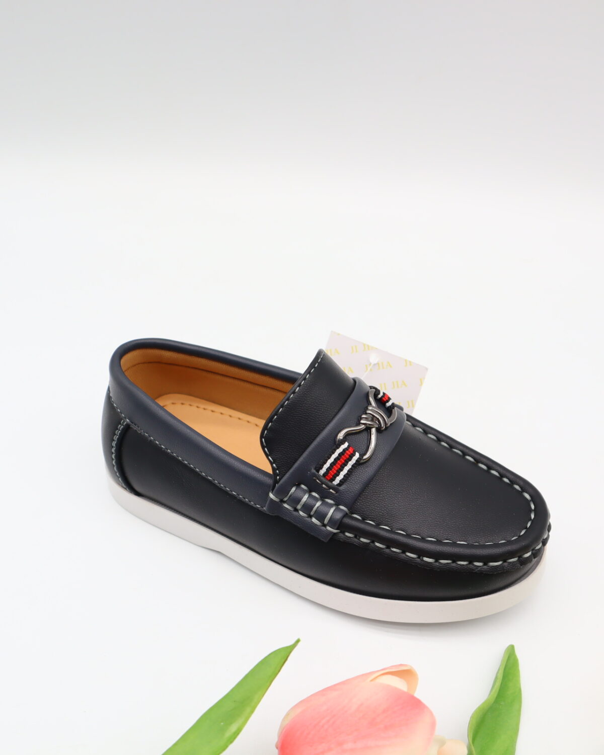 Model HD95-98 kids slip-on moccasin loafers with strap — JIJIA.GZ OEM