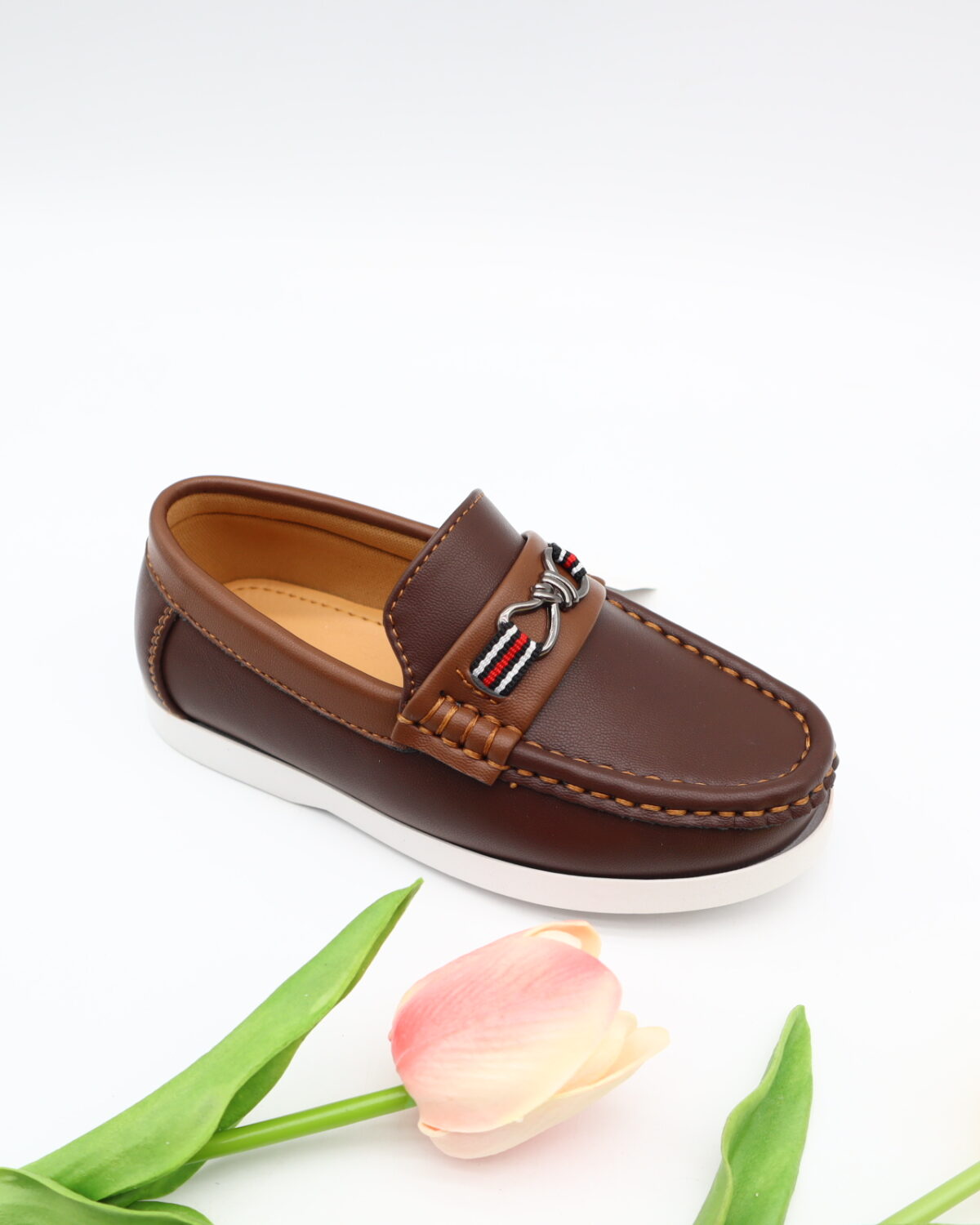 Model HD95-98 kids slip-on moccasin loafers with strap — JIJIA.GZ OEM