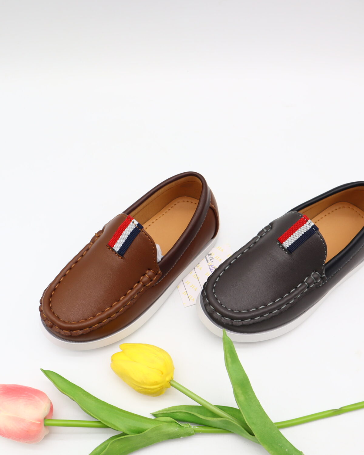 Model HD106-109 kids classic boat shoe moccasins with wrap lace — JIJIA.GZ OEM