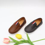 Model HD106-109 kids classic boat shoe moccasins with wrap lace — JIJIA.GZ OEM — view 3